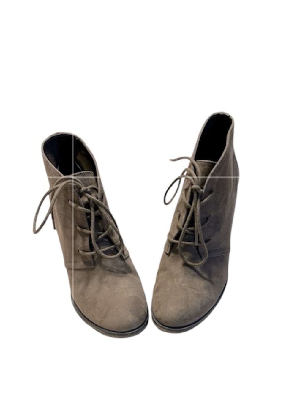 Mia Shayna Brown Suede Lace Up Ankle Booties